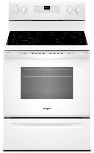 WFE505W0HW Whirlpool 5.3 cu. ft. Freestanding Electric Range with 5 Elements - White-1