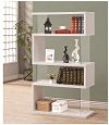 White Asymmetrical Contemporary Bookshelf