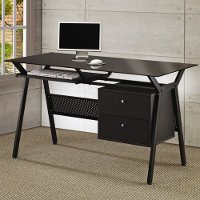 Black Metal Casual Computer Desk