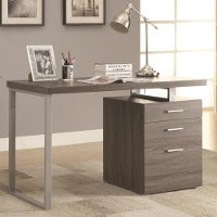Weathered Gray Contemporary Writing Desk