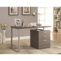 Weathered Gray Contemporary Writing Desk-2