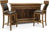Clearance Rustic Brown 3 Piece Dining Room Bar Cabinet Set - Aspen