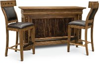 Rustic Brown 3 Piece Dining Room Bar Cabinet Set - Aspen