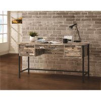 Distressed Brown Rustic Writing Desk - Salvaged Cabin