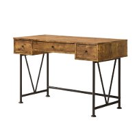 Industrial Nutmeg Brown Antique Writing Desk - Barritt