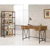 Industrial Nutmeg Brown Antique Writing Desk - Barritt-3