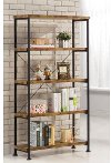 Industrial Nutmeg Brown Antique Bookshelf - Barritt