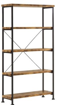 Industrial Nutmeg Brown Antique Bookshelf - Barritt-3