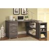 Weathered Gray Executive L-Shaped Office Desk-2