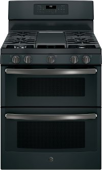 JGB860FEJDS GE 30 Inch Free-Standing Gas Double Oven Convection Range - Black Slate