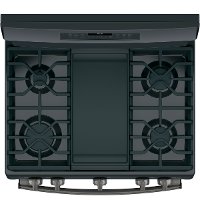 JGB860FEJDS GE 30 Inch Free-Standing Gas Double Oven Convection Range - Black Slate-3
