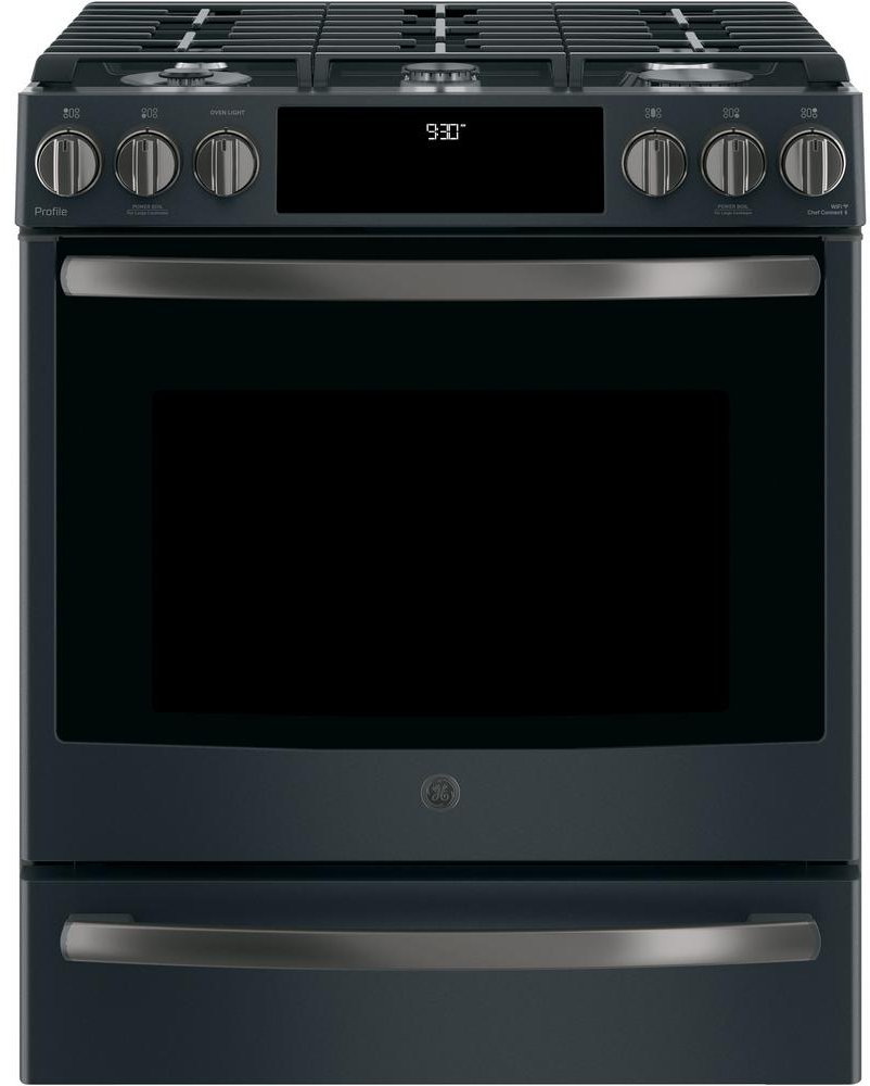 PGS930FELDS GE Profile Series 30 Slide-In Front Control Gas Range - Black Slate-1