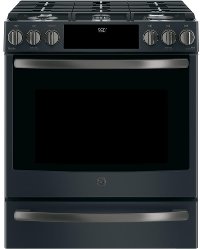 PGS930FELDS GE Profile Series 30 Slide-In Front Control Gas Range - Black Slate
