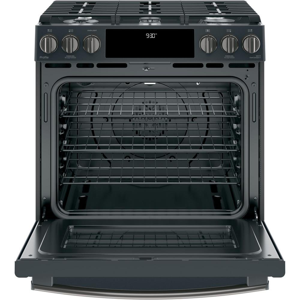 PGS930FELDS GE Profile Series 30 Slide-In Front Control Gas Range - Black Slate-2