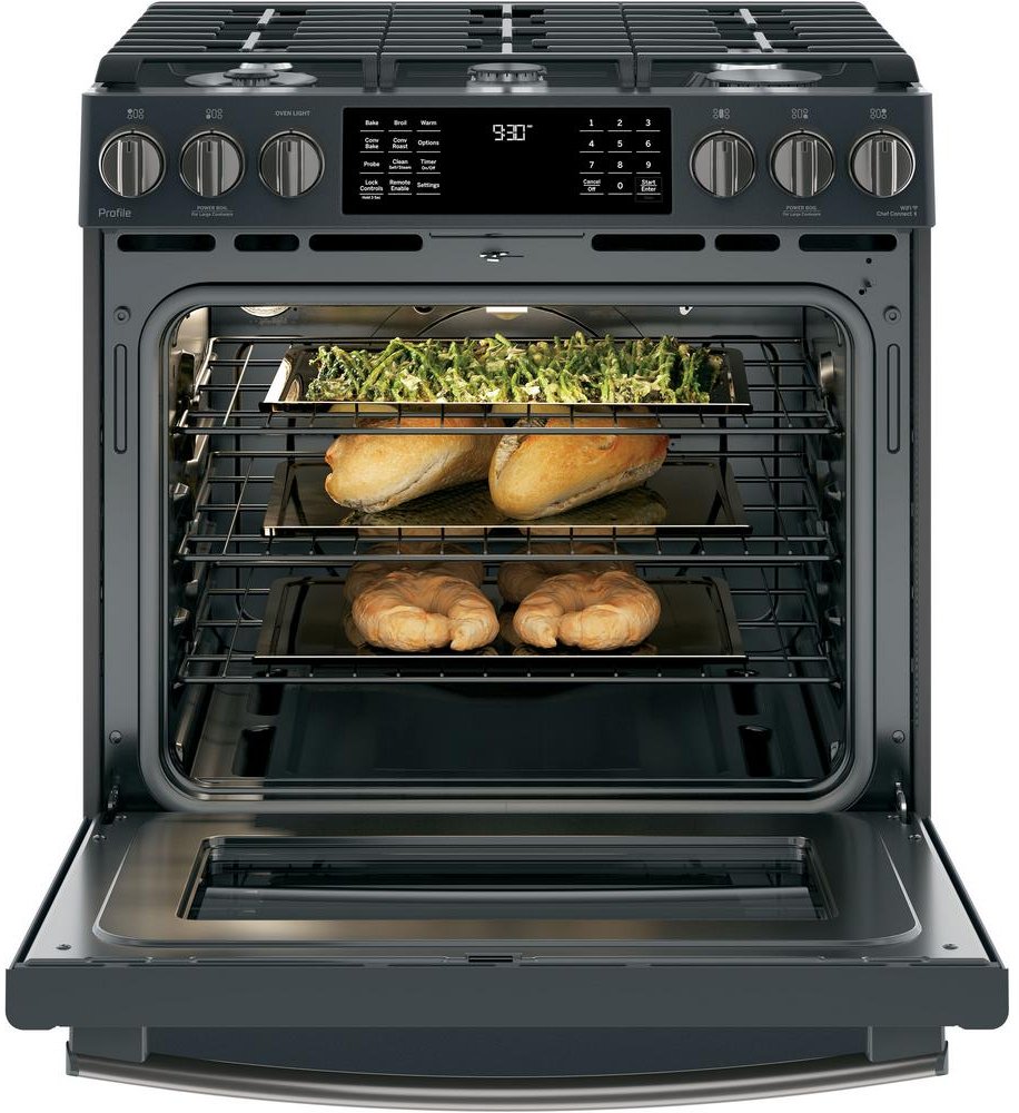 PGS930FELDS GE Profile Series 30 Slide-In Front Control Gas Range - Black Slate-3