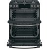 PGS960FELDS GE Profile Series 30 Front Control Gas Double Oven Convection Range - Black Slate-2