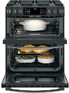PGS960FELDS GE Profile Series 30 Slide-In Front Control Gas Double Oven Convection Range - Black Slate-3