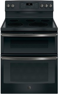 JB860FJDS GE Double Oven Electric Range - 6.6 cu. ft. Fingerprint Resistant Black Slate