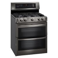 LDG4313BD LG Double Oven Gas Range - 6.9 cu. ft. Black Stainless Steel