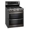 LDG4313BD LG Series 6.9 cu. ft. Gas Double Oven Range with ProBake Convection EasyClean - Black Stainless Steel