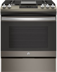JGSS66FELDS GE 30 Inch Slide-In Front Control Gas Range - Black Slate