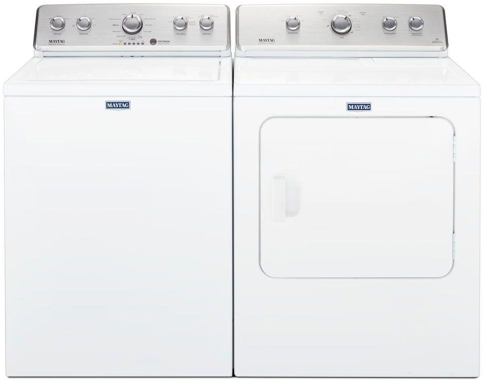 KIT Maytag Top Load Washer and Gas Dryer Pair - White-1