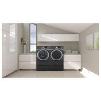 KIT GE Front Load Washer and Electric Laundry Kit - Diamond Gray