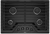 WCG55US0HB Whirlpool 30 Inch Gas Cooktop with 4 Burners and EZ-2-LIFT Hinged Cast-Iron Grates - Black