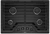 WCG55US0HB Whirlpool 30 Inch Gas Cooktop with 4 Burners and EZ-2-LIFT Hinged Cast-Iron Grates - Black
