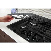 WCG55US0HB Whirlpool 30 Inch Gas Cooktop with 4 Burners and EZ-2-LIFT Hinged Cast-Iron Grates - Black-2