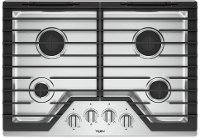 WCG55US0HS Whirlpool 30 Inch 4-Burner Gas Cooktop - Stainless Steel