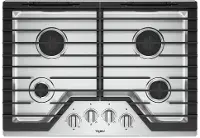 WCG55US0HS Whirlpool 30 Inch 4-Burner Gas Cooktop - Stainless Steel