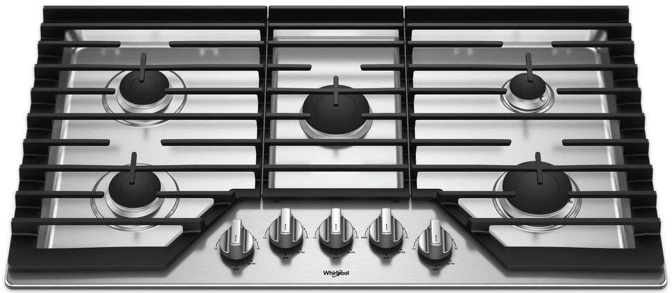 WCG55US6HS Whirlpool 36 Inch 5-Burner Gas Cooktop - Stainless Steel-3