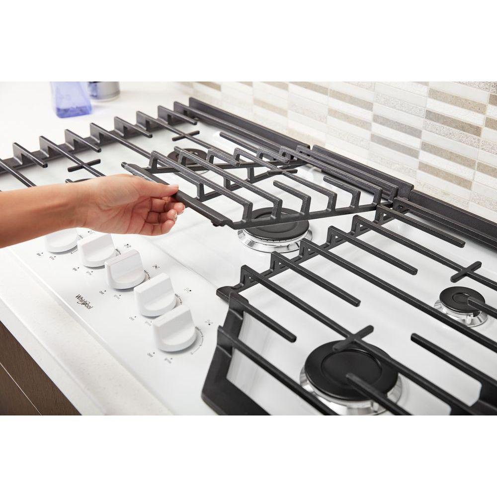 WCG55US6HW Whirlpool 36 Inch Gas Cooktop - White-2