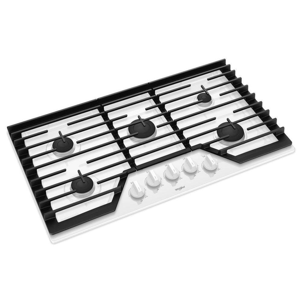 WCG55US6HW Whirlpool 36 Inch Gas Cooktop - White-4