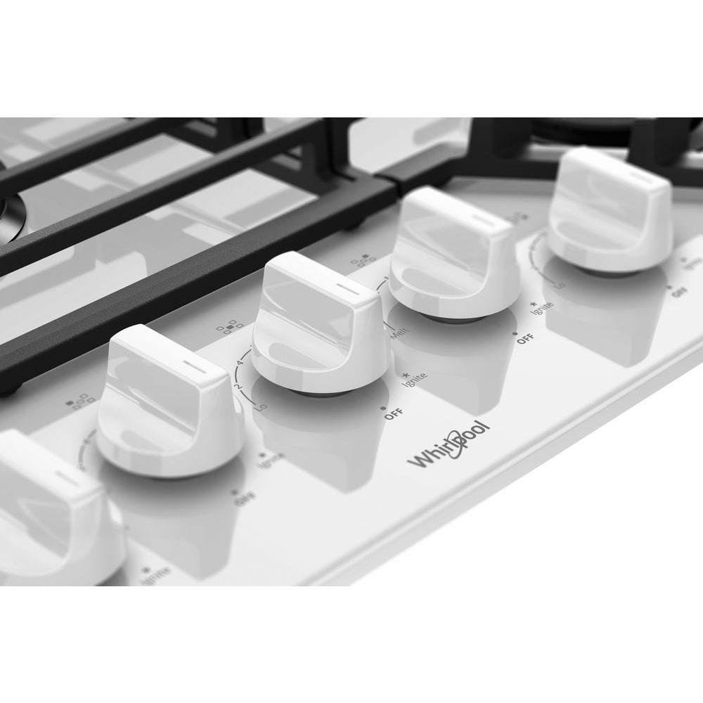 WCG55US6HW Whirlpool 36 Inch Gas Cooktop - White-5