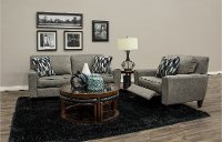 92P-897/D153156/PSOF Ash Gray duo 2 Seat Power Reclining Sofa - Edie
