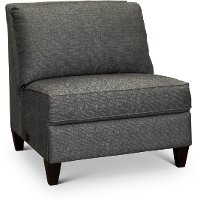 90M-897/C151657/ARML Charcoal Gray duo Armless Chair - Edie
