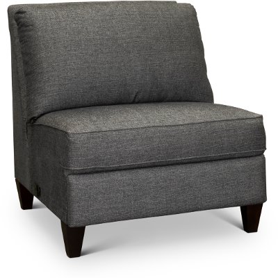 90M-897/C151657/ARML Charcoal Gray duo Armless Chair - Edie
