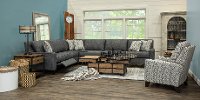 KIT Charcoal Gray duo 4 Piece Reclining Sectional Sofa - Edie