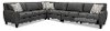 KIT Charcoal Gray duo 4 Piece Reclining Sectional Sofa - Edie-3