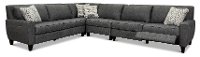 KIT Charcoal Gray duo 4 Piece Reclining Sectional Sofa - Edie-3