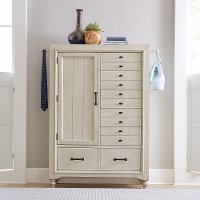 Rustic Antique White Door Chest - Catawba