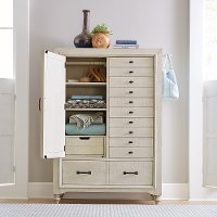 Rustic Antique White Door Chest - Catawba-2