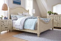 Rustic Antique White King Size Bed - Catawba-2