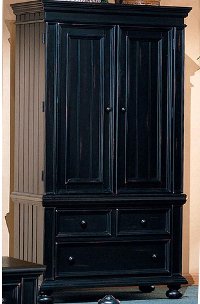 Classic Black Armoire - Cape Cod
