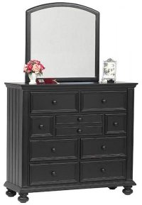 Classic Ebony Black 4 Piece Queen Bedroom Set - Cape Cod-2