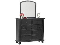 Classic Ebony Black 4 Piece Full Bedroom Set - Cape Cod-2
