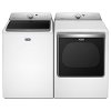 KIT Maytag Laundry Pair Top Load PowerWash Washer and PowerDry Dryer - White Gas