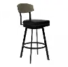 Frisco Matte Black Swivel Counter Height Stool